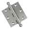 Embassy 3 x 3 Solid Brass Hinge, Satin Nickel Finish with Ball Tips 3030US15B-1 - alternate 1
